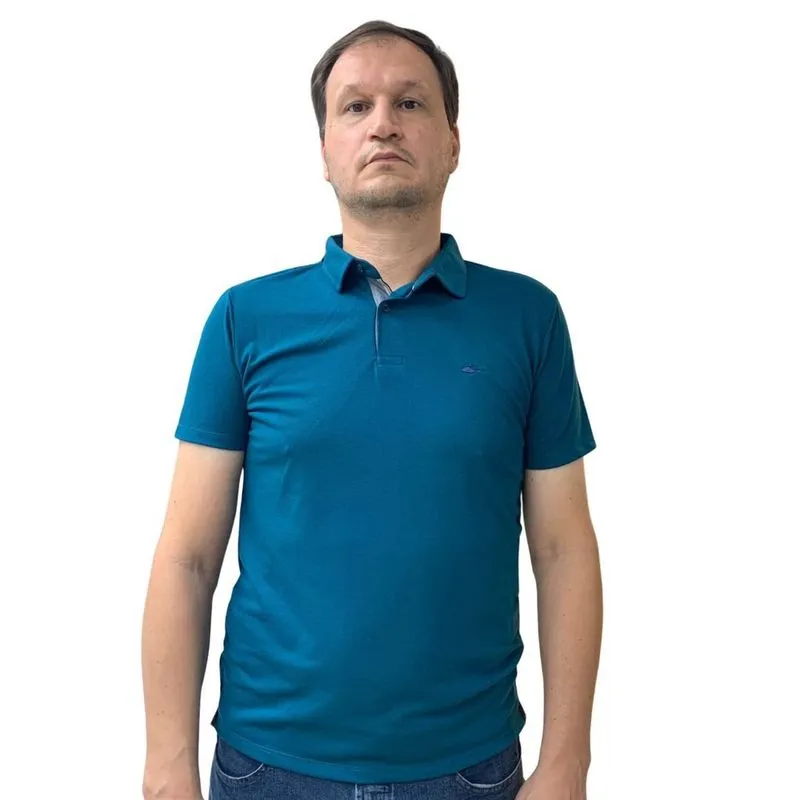 Camisa Sallo Gola Polo Slim Verde 1150
