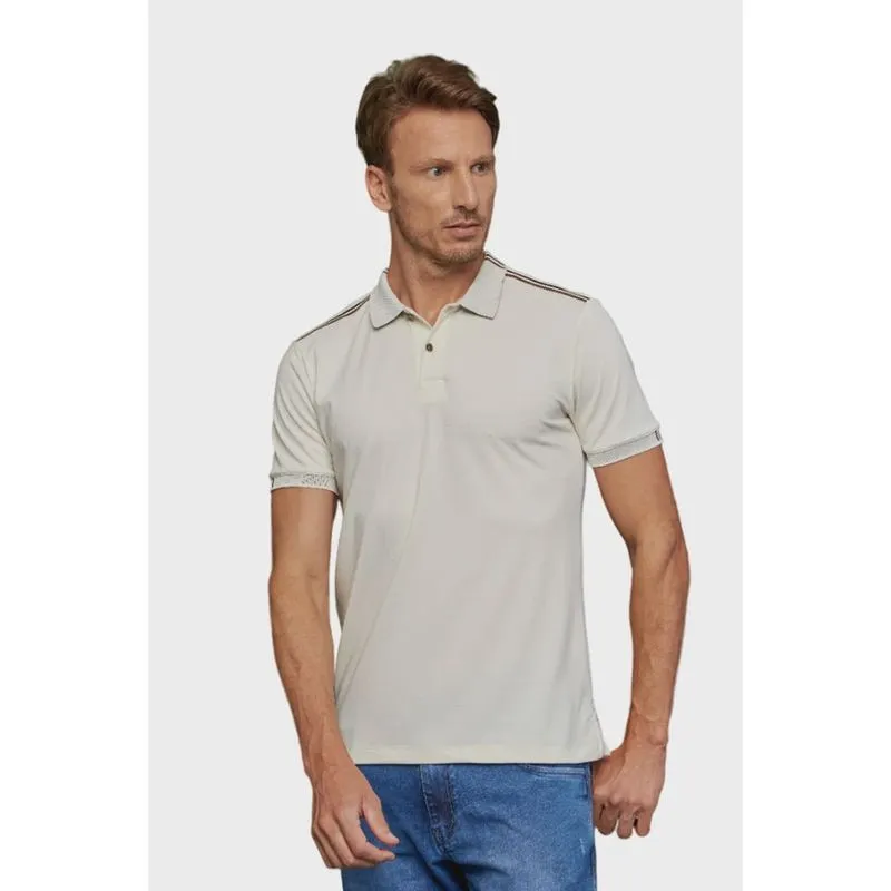 Polo Sallo Jeans Malha Bege