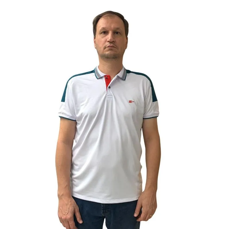 Camisa Sallo Gola Polo Slim Branca 7122