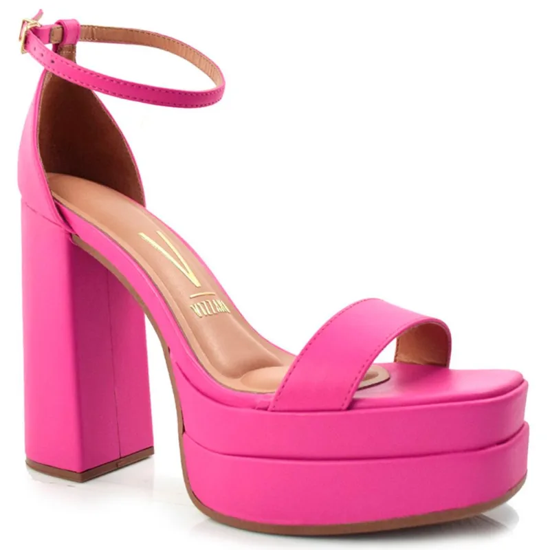 Sandália de Salto Bloco Vizzano Rosa 1395.103.7286 34