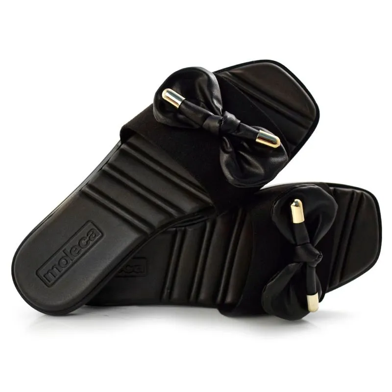 Tamanco Rasteira Feminino Moleca Preto 5471.204.5881 34