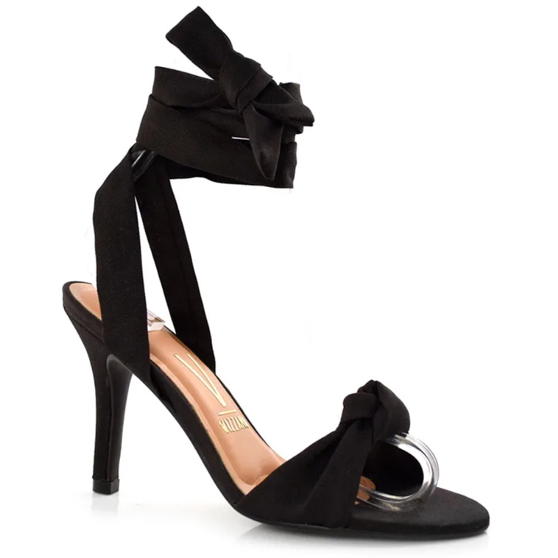 Sandália de Salto Fino e Amarrar Vizzano Preto 6249.482.24921 35