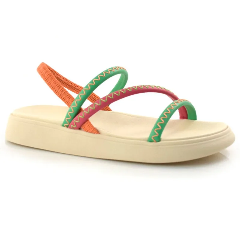 Sandália Flat Feminina Moleca Colorido 5469.114.23919 35
