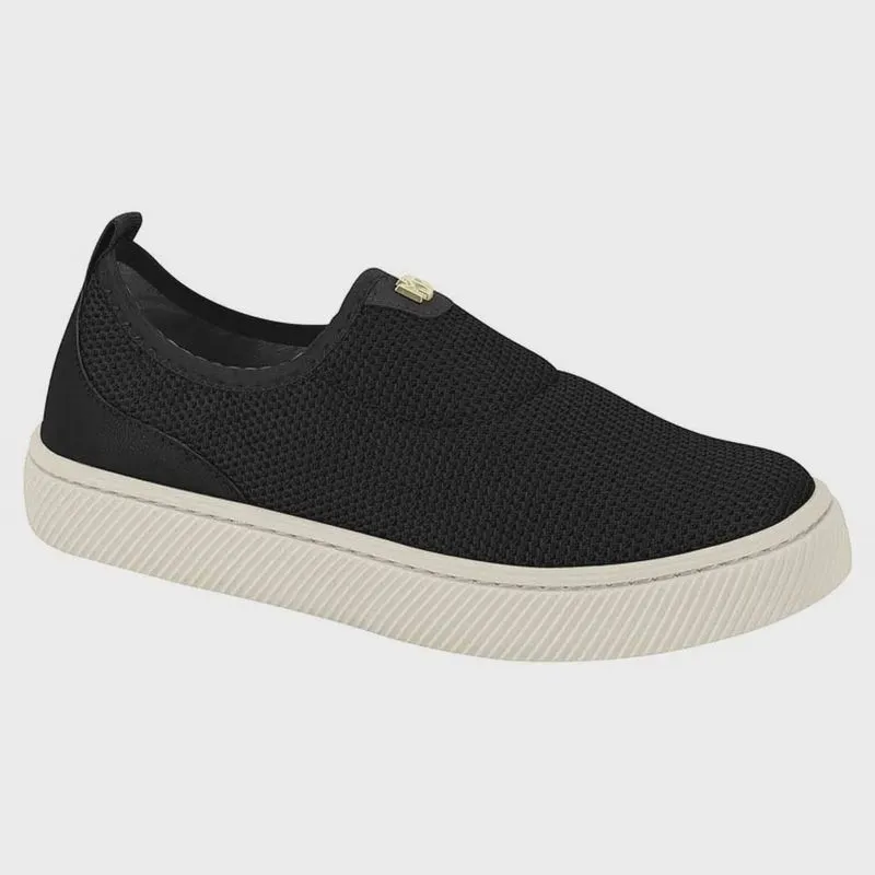 Tênis Feminino Slip On Tecido Preto Modare 7381.100