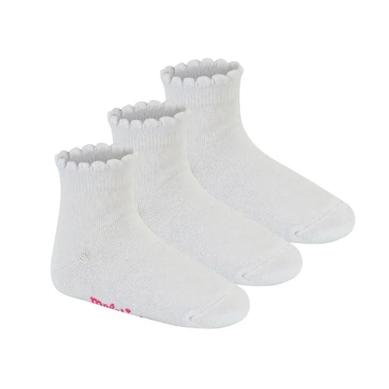 Kit 3 Meias Infantil Molekinha Branco Casual UNICO