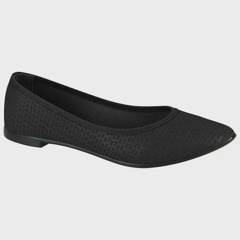 Sapatilha Feminina Bico Fino Napa Firenze Preto Moleca 5727.100