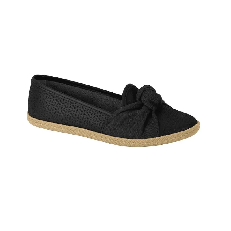 Sapatilha Fem Moleca Napa Firenze/Lona Sider Preto 5287.265 34 / Preto