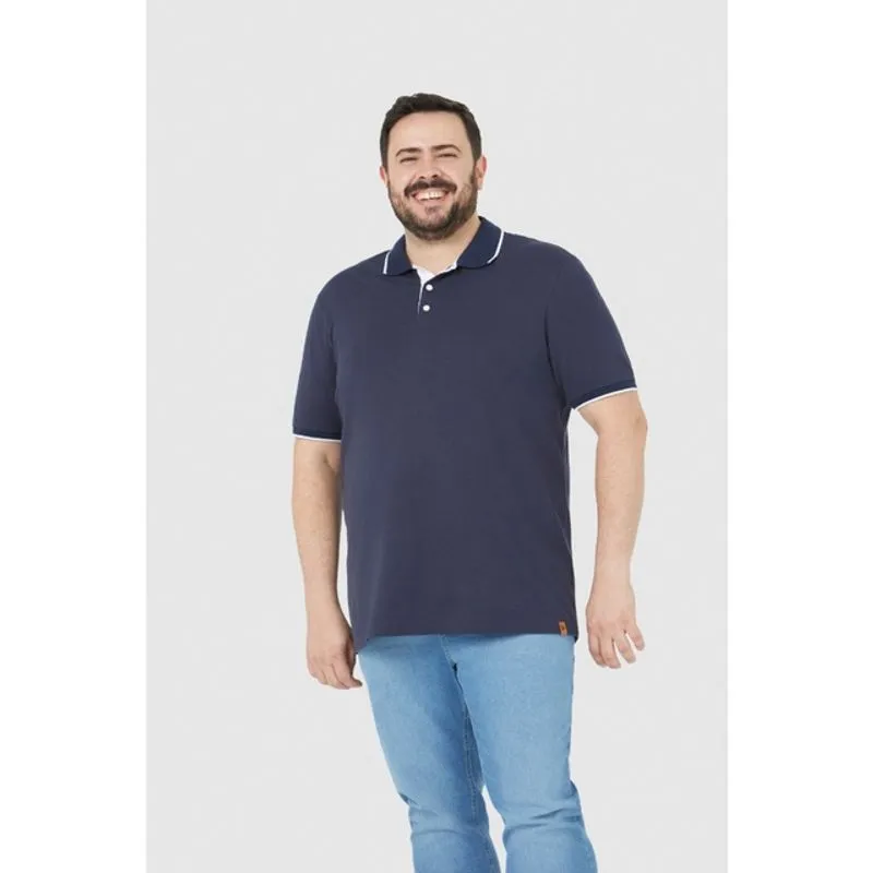 Camisa Polo Masculina Piquet Plus Size Malwee