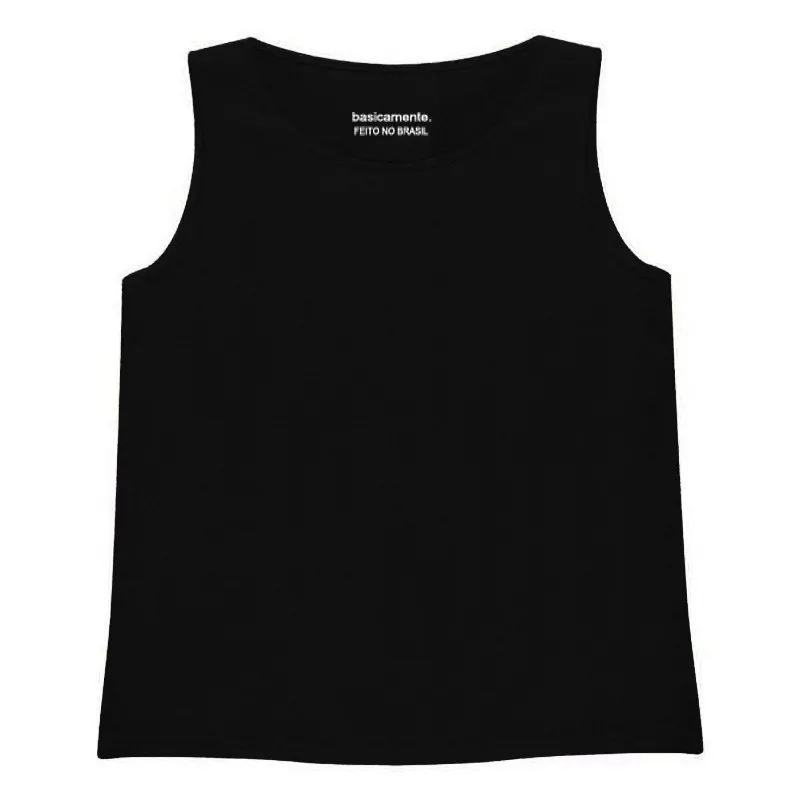 Blusa Regata Cropped Feminina Basicamente