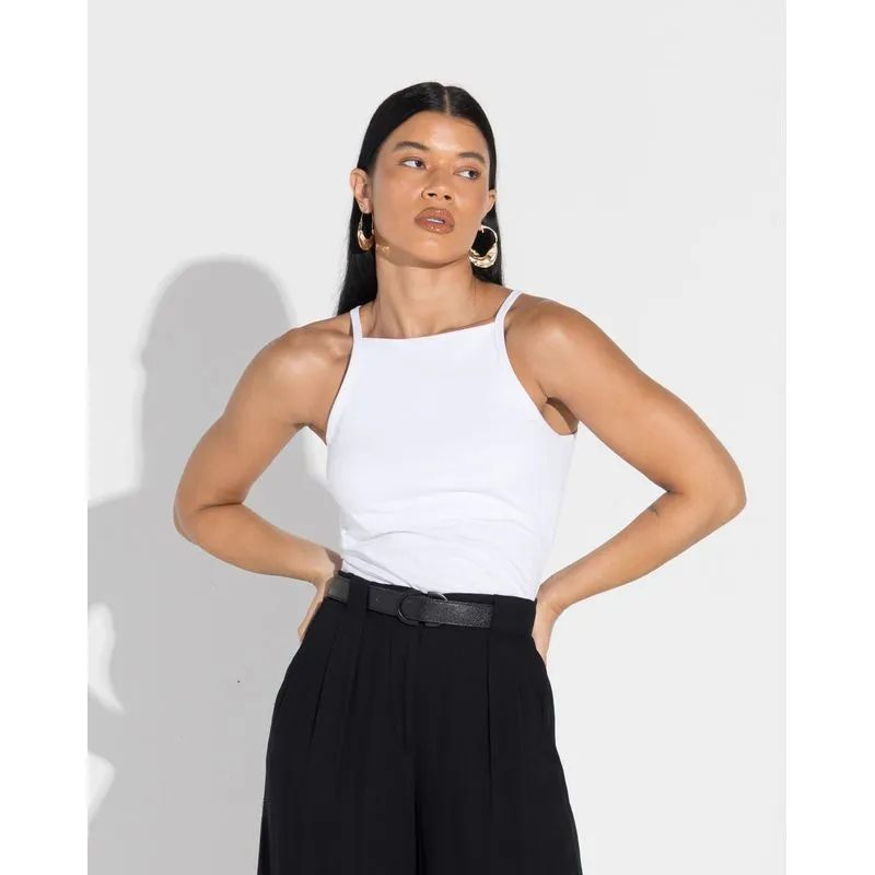 Regata Cotton Pima Cava Americana Feminina Branco - P