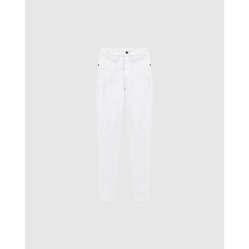 Calça Feminina Super Skinny Em Sarja Com Elastano - ENFIM Branco - 46