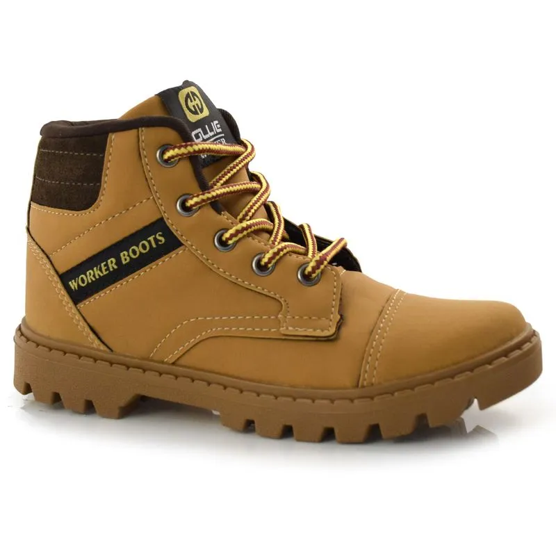 Coturno Infantil Ollie do 30 ao 36 Amarelo WORKER INF 33