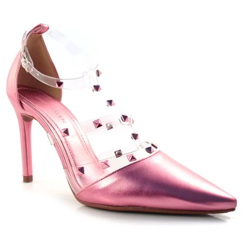 Scarpin Feminino de Salto Fino Cazzualen Rosa 3645.60276 36