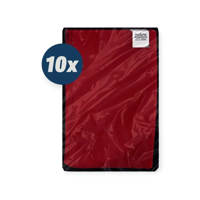 Pano Microfibra 40x60cm (pct C/10un) Vermelho Slim - Nobre