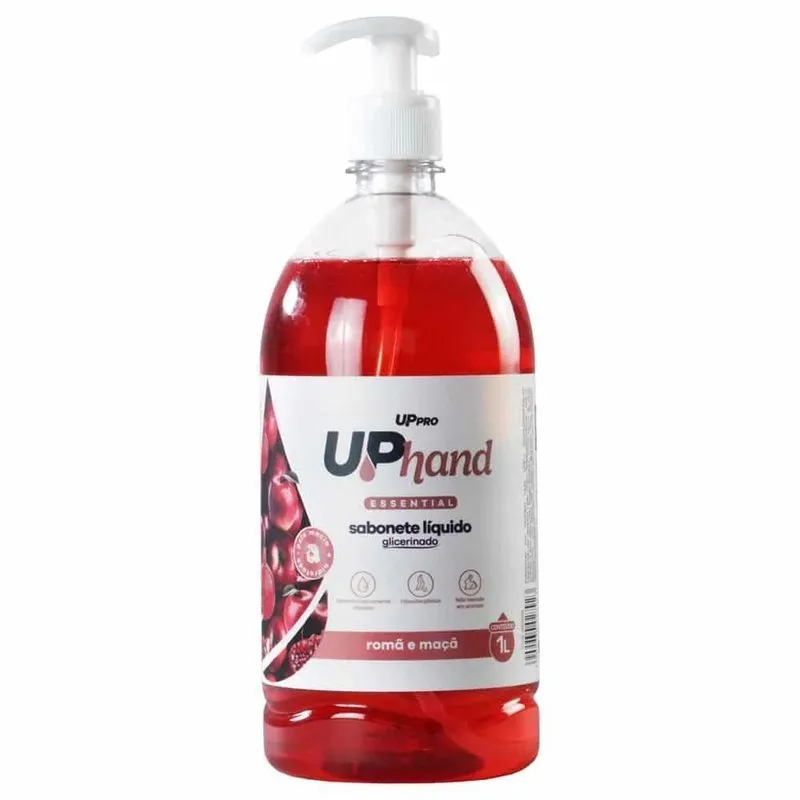 Sabonete Líquido Glicerinado Up Hand Romã E Maçã 1l Com Pump Uppro