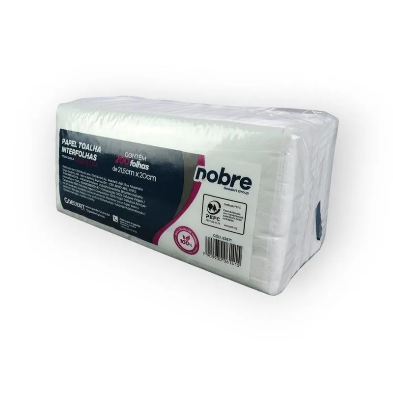 Pct Papel Toalha Interfolha C/200Fls 20Cm X 21,5Cm Premium