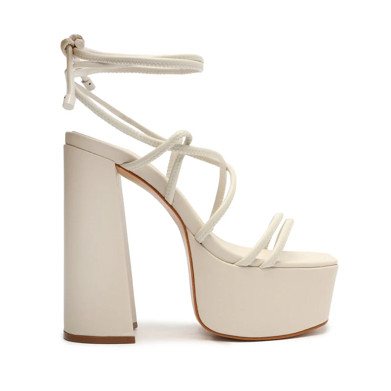 Shaely Sandal 8 / Pearl / Faux Leather