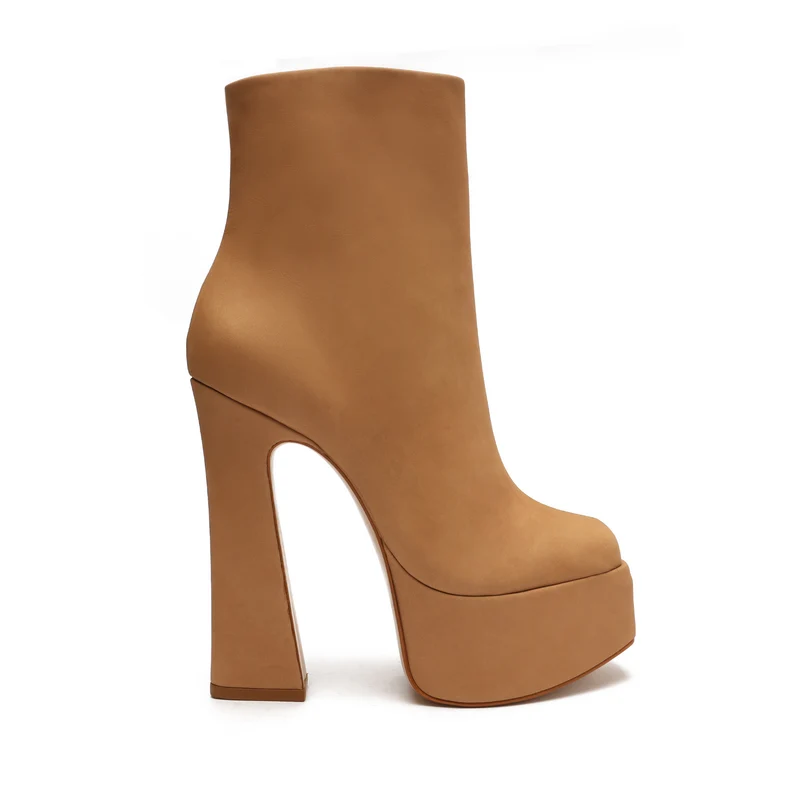 Dolores Platform Nubuck Bootie 9.5 / New Peach / Nubuck