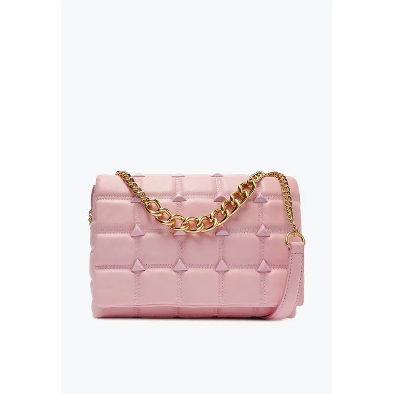 Bolsa Tiracolo Madlyn Couro Matelassê Rosa S 50018 1921 0004 Schutz