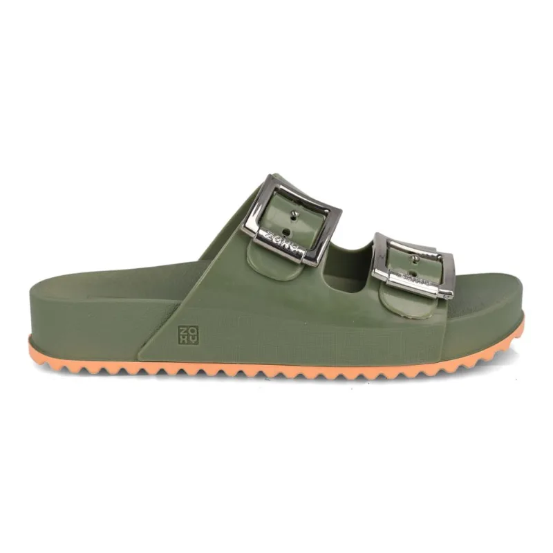 Papete Zaxy Rasteira Slide Partner Feminina Verde 38