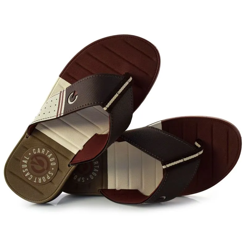 Chinelo Masculino Cartago Sevilha Marrom 11333 MAR/23 39