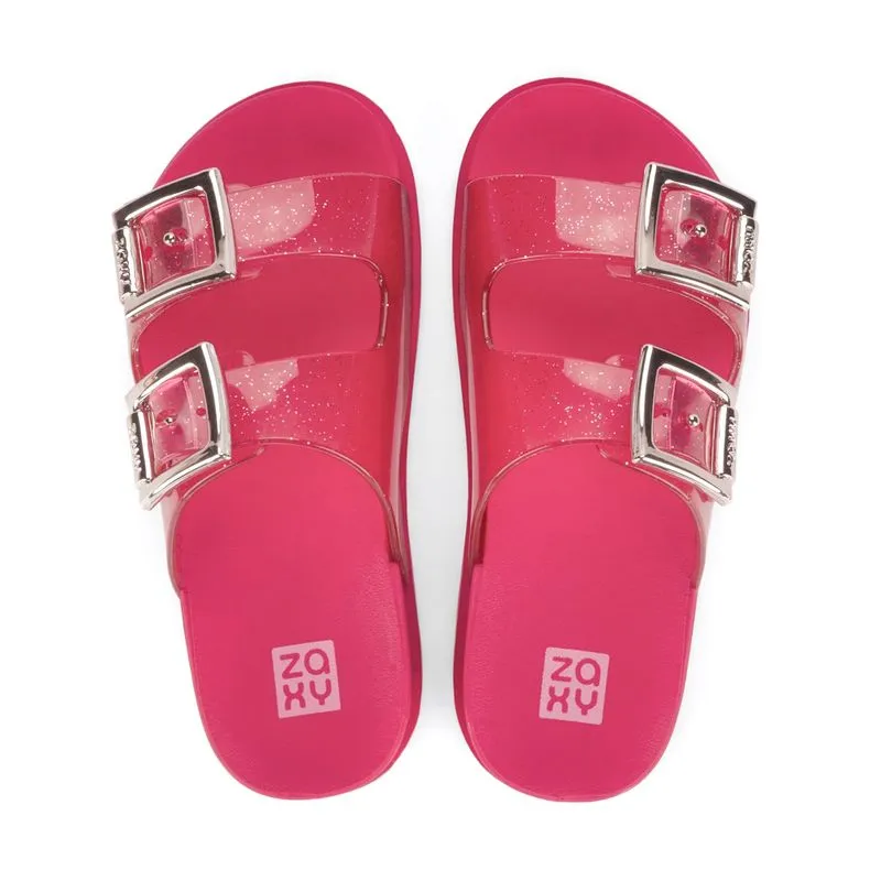 Chinelo Slide Infantil Zaxy Partner Glitter Rosa - 32