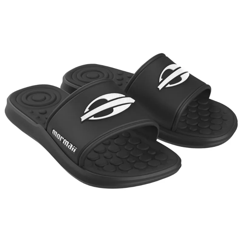 Chinelo mormaii quiver pró gáspea adulto Preto-branco 35-36