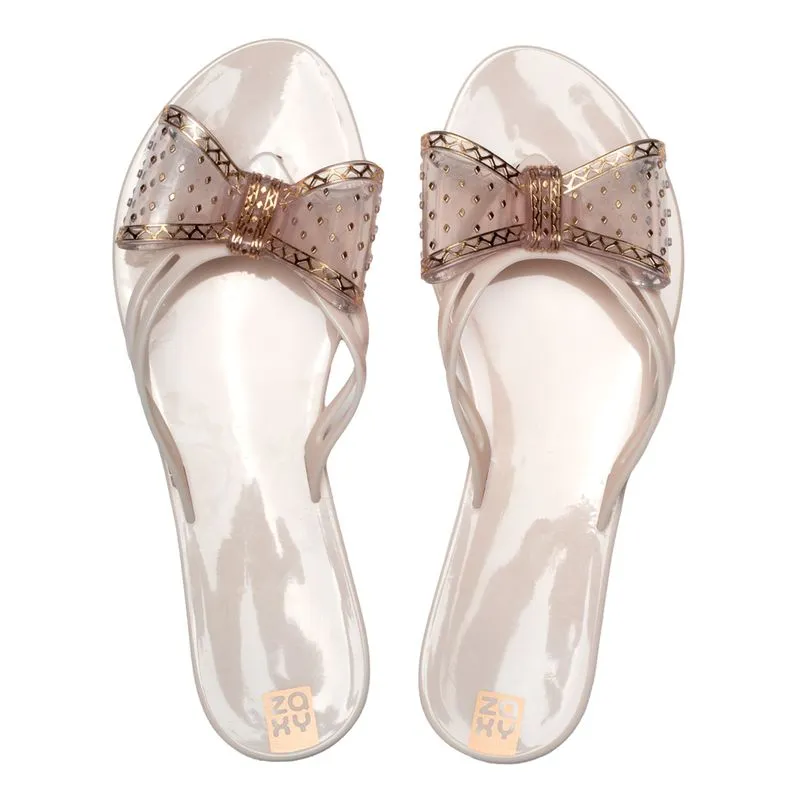 Chinelo Feminino Zaxy Crystal Off White - 36