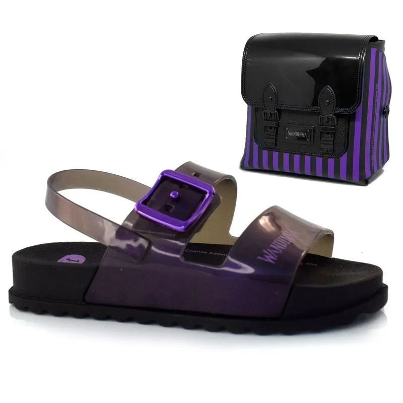 Sandália Infantil Wandinha com Bag Preto 23106 31
