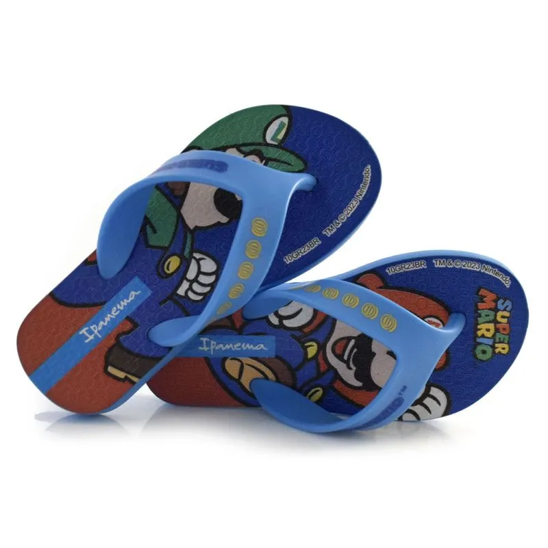 Chinelo Infantil Ipanema Super Mario Azul 27161 23/24