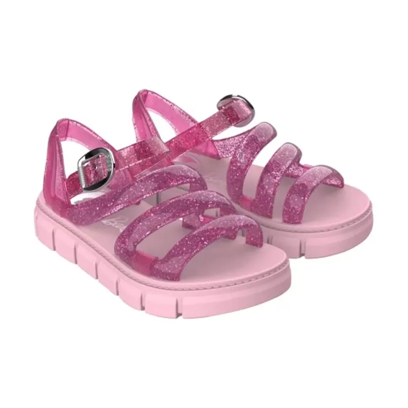 Sandália Infantil Barbie Model Glam Rosa Glitter Grendene Kids 23021-AW807 32/33