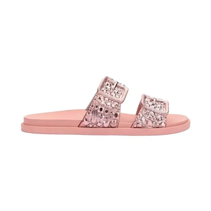 Chinelo Melissa Feminino Slide Lust com Brilho e Fivela Rosa 39/40 33/34