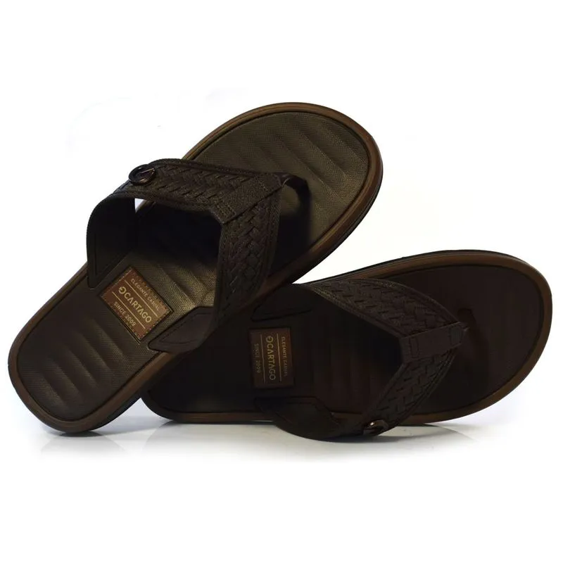 Chinelo Masculino Cartago Coimbra Marrom 12285 37/38
