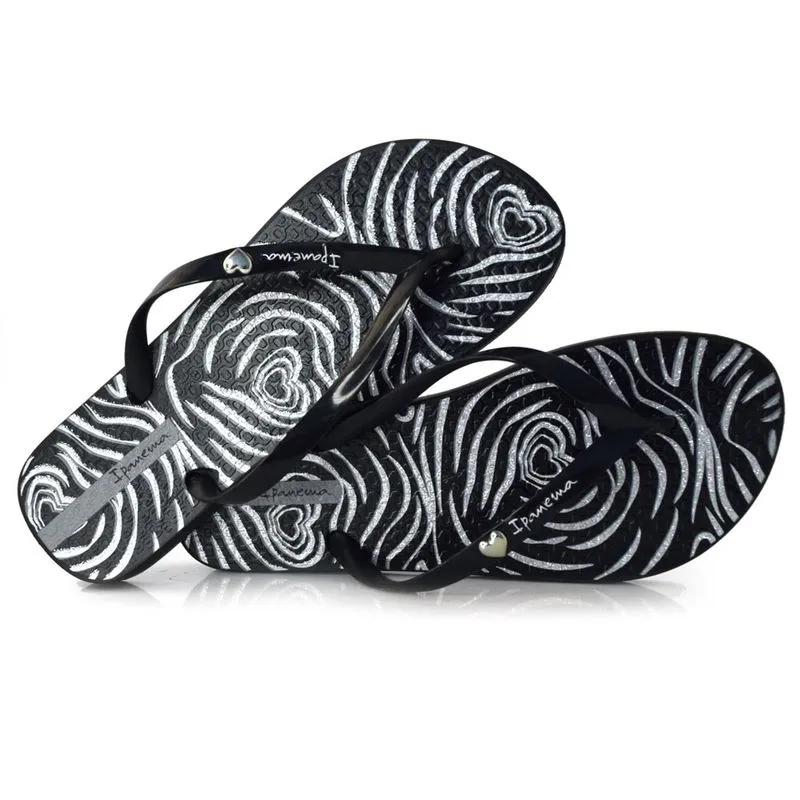 Chinelo Feminino Ipanema Animal Chic Preto 27217 39/40