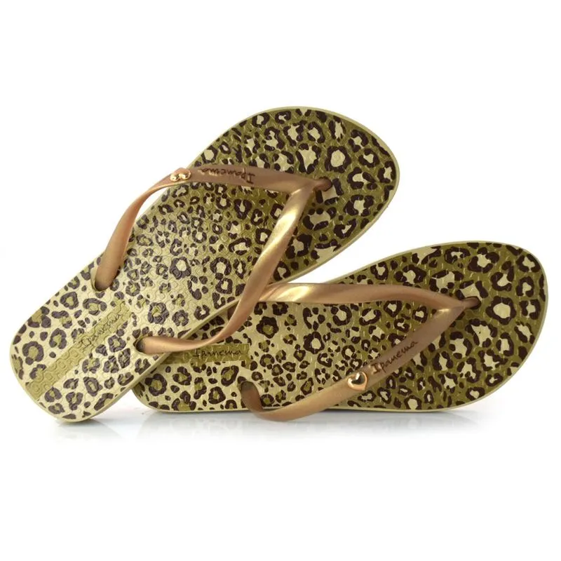 Chinelo Feminino Ipanema Animal Chic Dourado 27217 37/38
