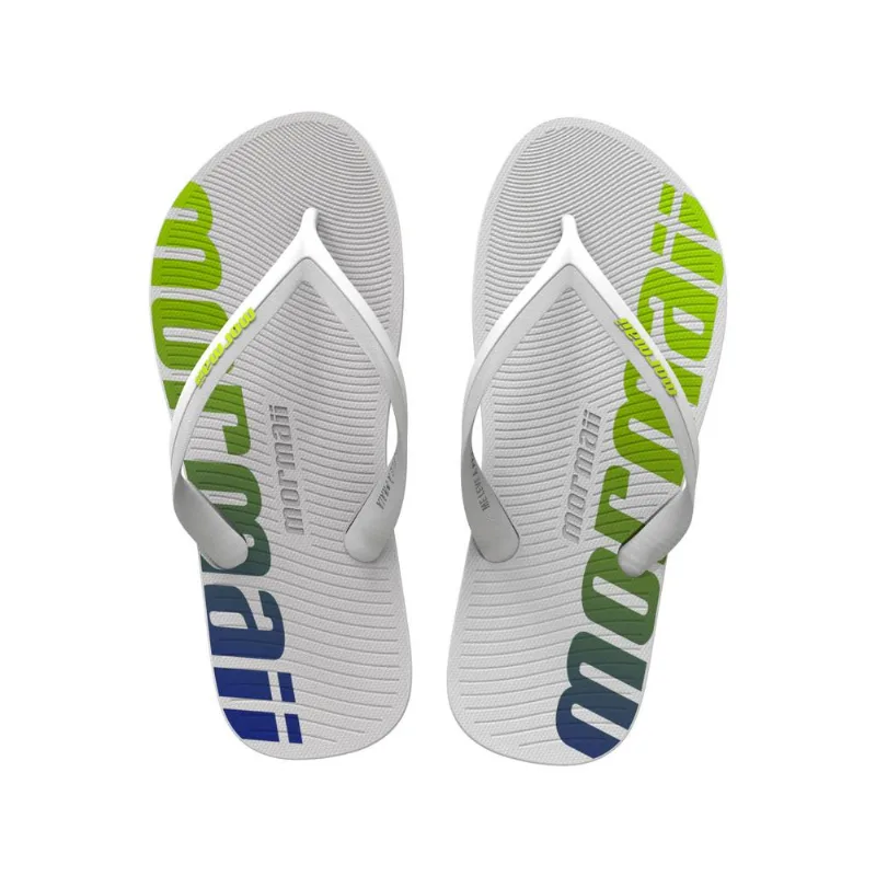 Chinelo Mormaii tropical adulto Branco-verde-azul 35-36