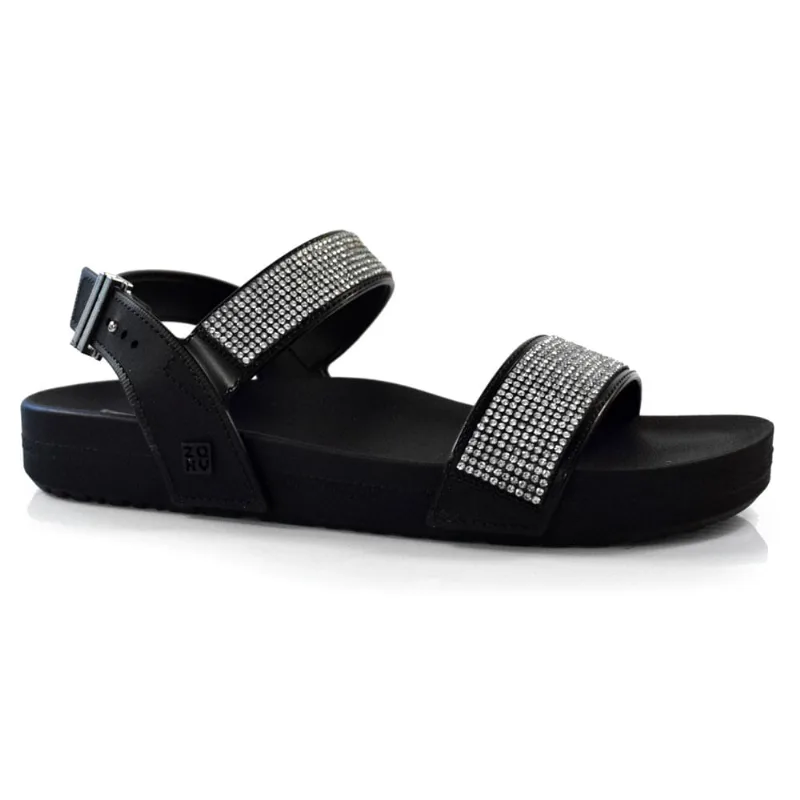 Sandália Flat Feminina Zaxy Preto 18994 35
