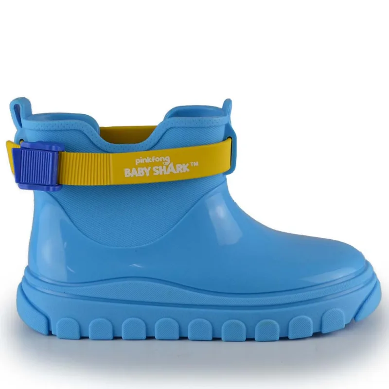 Kit Bota Galocha Infantil Grendene XS Baby Shark com Capa 23068 AY827 AZUL/AMARELO 19/20