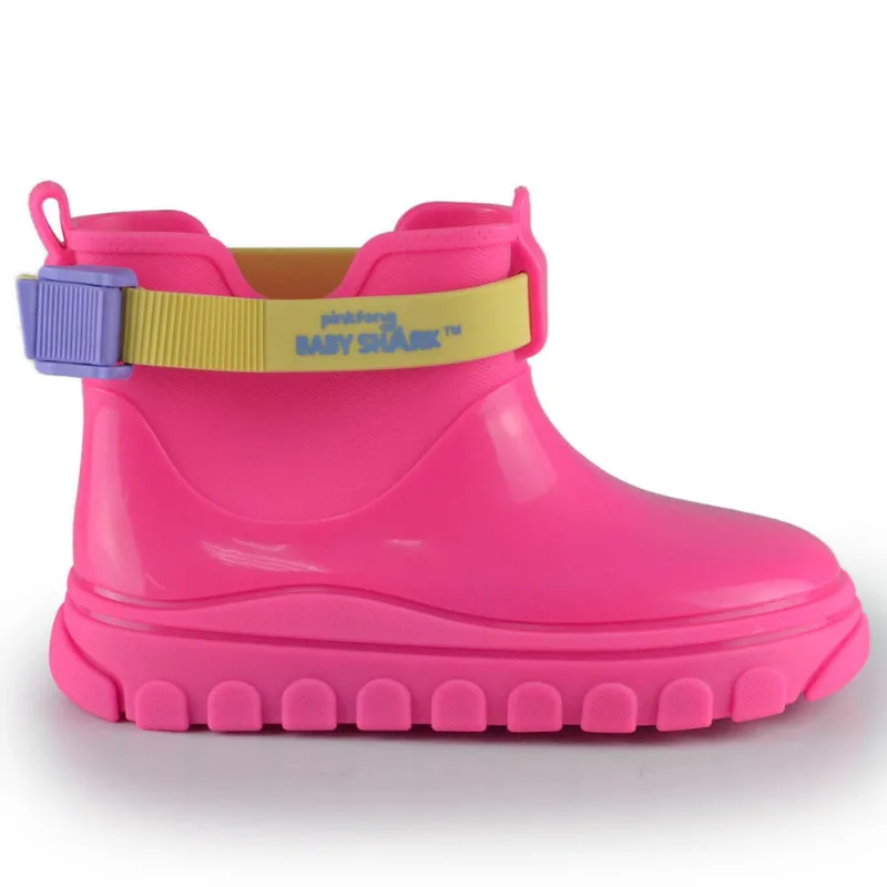 Kit Bota Galocha Infantil Grendene XS Baby Shark com Capa 23068 AY830 ROSA/AMARELO 27/28