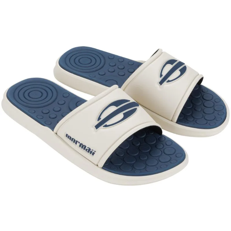 Chinelo Mormaii quiver pró gáspea adulto Bege-azul 42