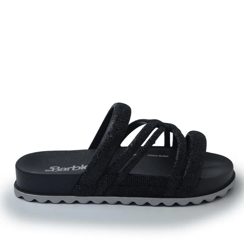 Chinelo Infantil Grendene Feminina Slide Barbie Allure 24 23150 BE858 PRETO/GLITER 31