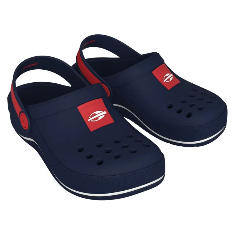 Chinelo Mormaii babuch vii infantil Azul-vermelho 34
