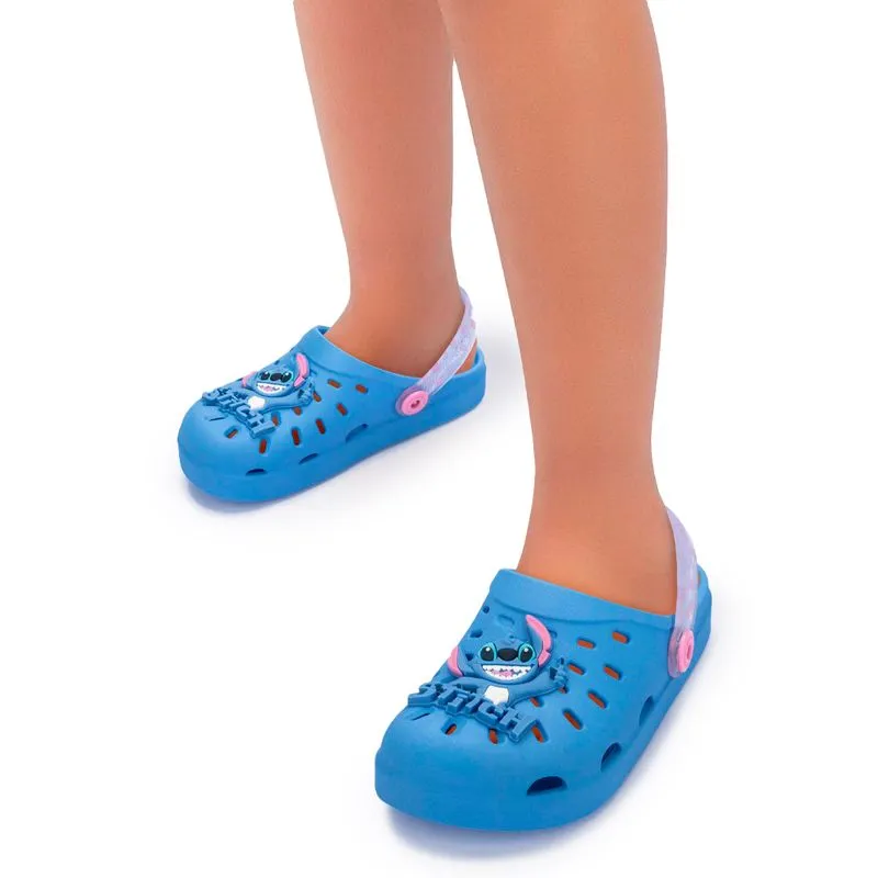 Babuche Grendene Disney Stitch Infantil Azul 34