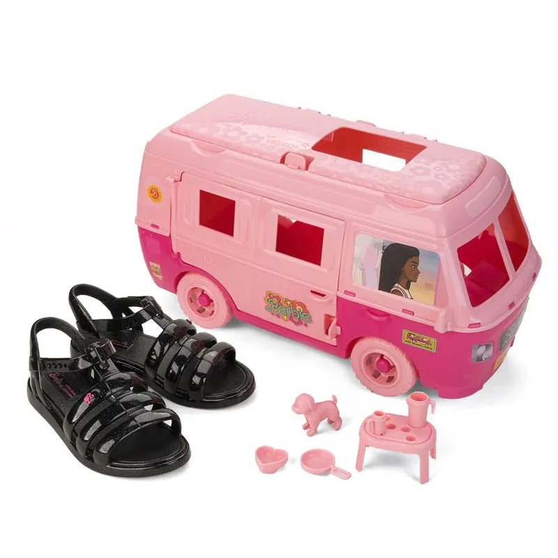 Sandália Infantil Grendene Barbie Road Trip Preto - 30