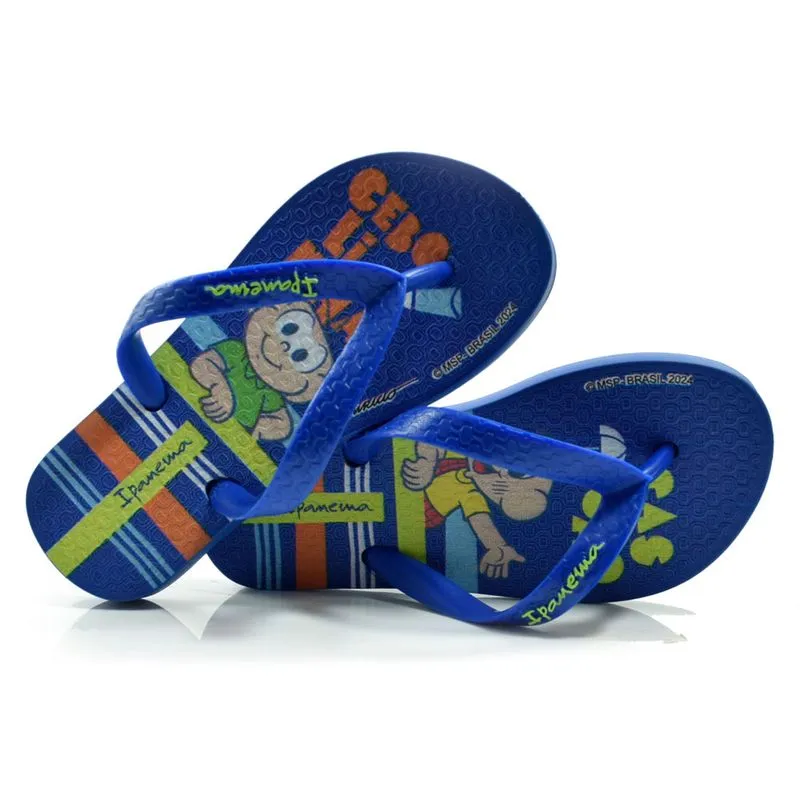 Chinelo Infantil Ipanema Turma da Monica do 23 ao 32 Azul 26790 OUT/24 23/24