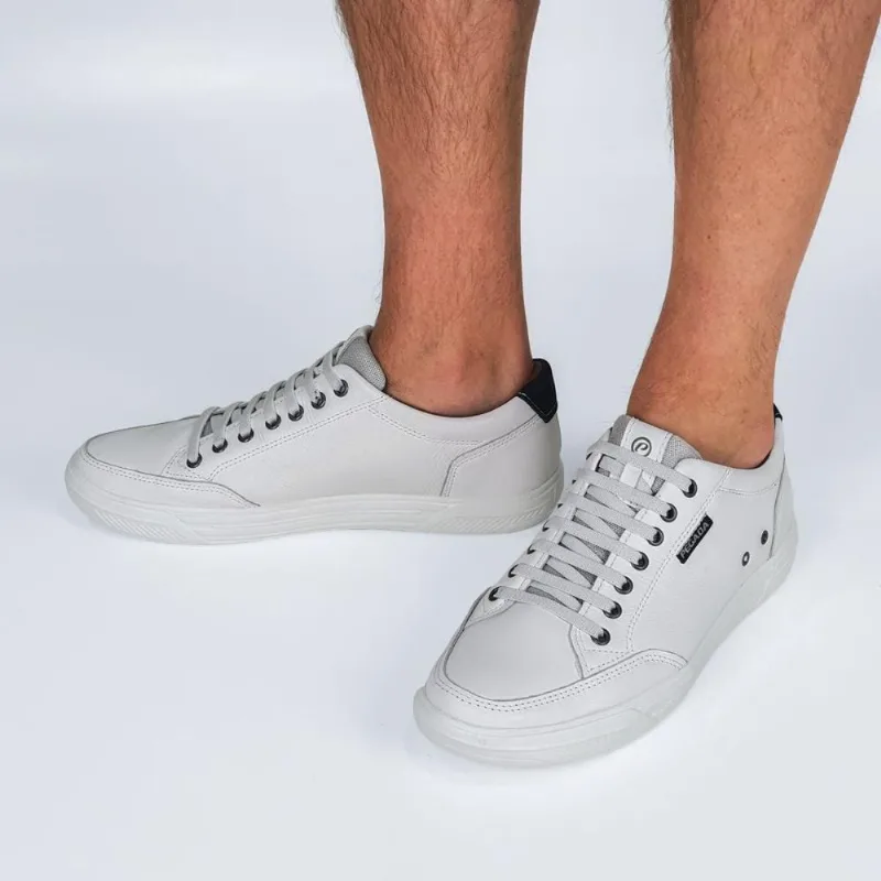 Tênis Pegada Masculino de Couro com Elástico 110403 41 / Branco