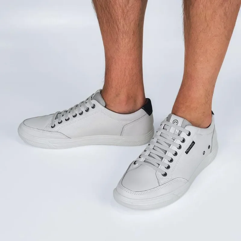 Tênis Pegada Masculino de Couro com Elástico 110403 43 / Branco
