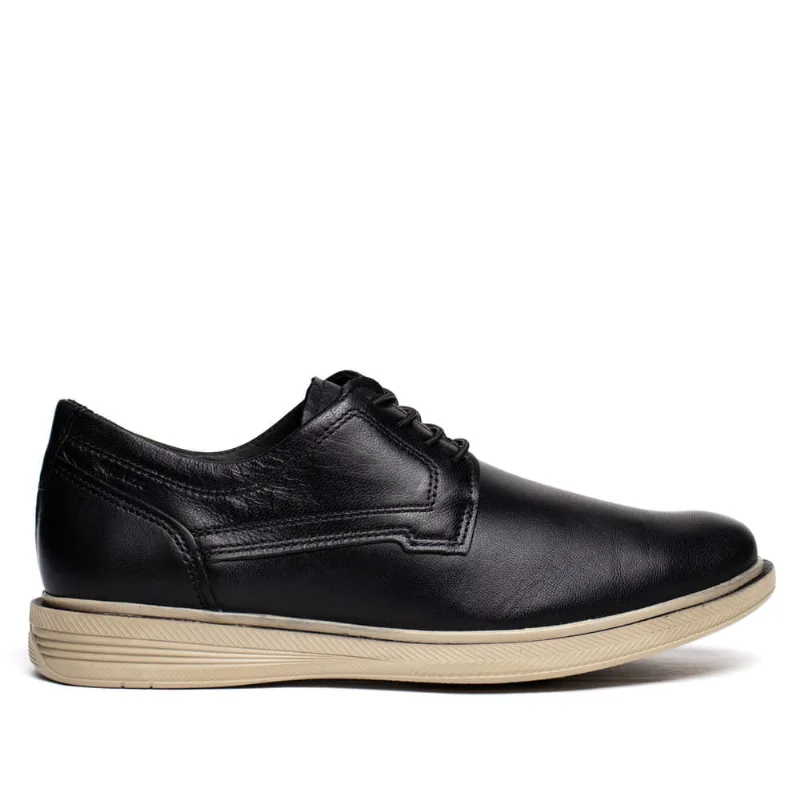 Sapato Masculino Pegada Vibes em Couro Preto - 37