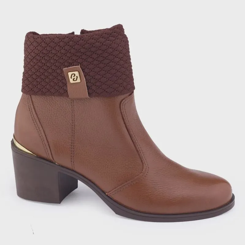 Bota Pegada Fem couro Burnished 280305 forrada pelo polaina