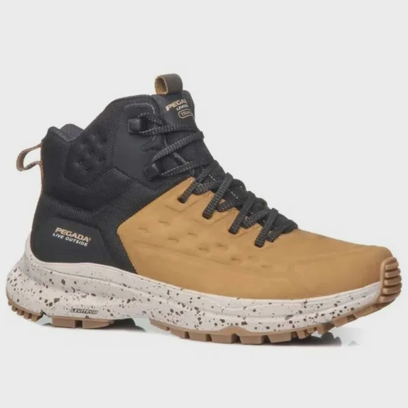 Bota Masculina Trekking Couro Havana Pegada 150402-01